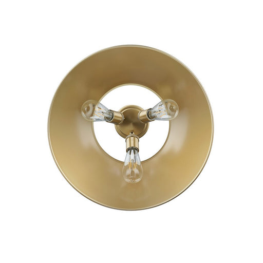 Golden Orwell 3-Light Flush Mount, Brushed Champagne Bronze