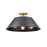 Golden Orwell 3-Light Flush Mount, Champ Bronze/Matte Black - 3306-3FMBCB-BLK