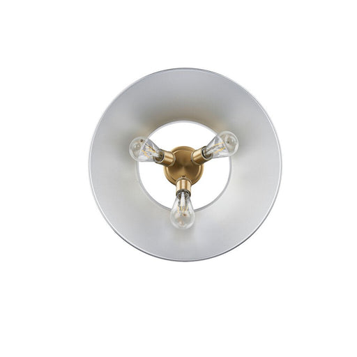 Golden Orwell 3-Lt Flush Mount, Brushed Champagne Bronze/Chrome