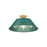Golden Orwell 3-Light Flush Mount, Champagne Bronze/Pine Green