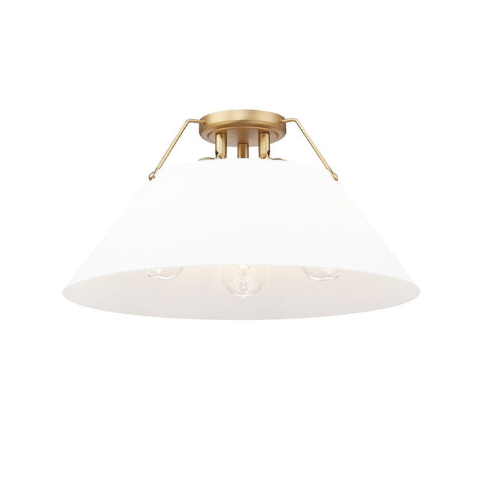Golden Orwell 3-Light Flush Mount, Champagne Bronze/Opal Glass - 3306-3FMBCB-OP