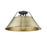 Golden Orwell 3-Light Flush Mount, Matte Black/Aged Brass - 3306-3FMBLK-AB