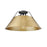 Golden Orwell 3-Light Flush Mount, Matte Black/Champ Bronze - 3306-3FMBLK-BCB