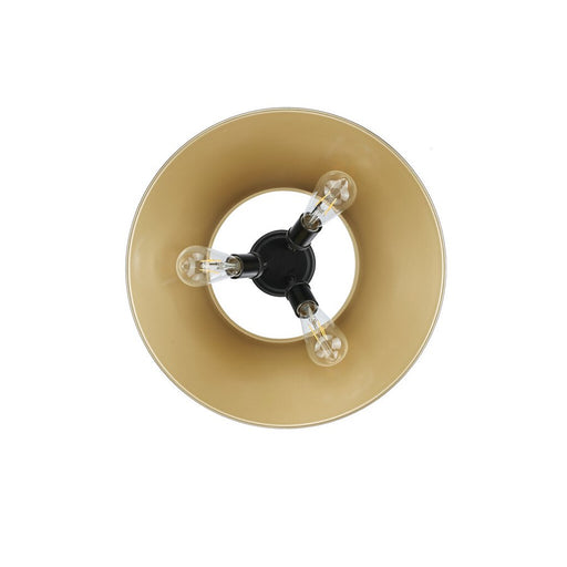 Golden Orwell 3-Light Flush Mount, Matte Black/Champ Bronze