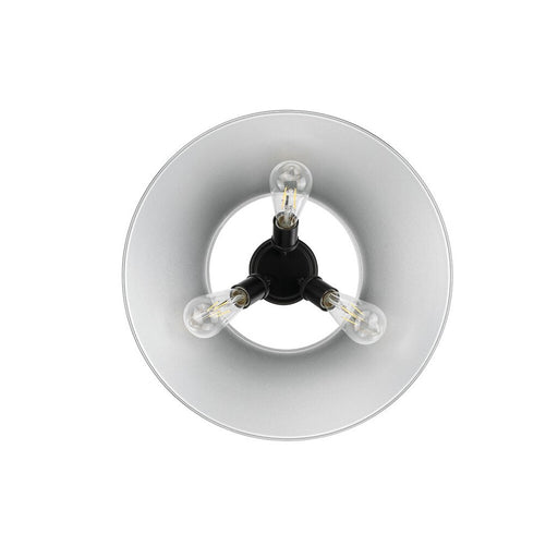 Golden Lighting Orwell 3-Light Flush Mount, Matte Black/Chrome