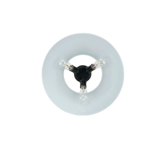 Golden Orwell 3-Light Flush Mount, Matte Black/Dusky Blue