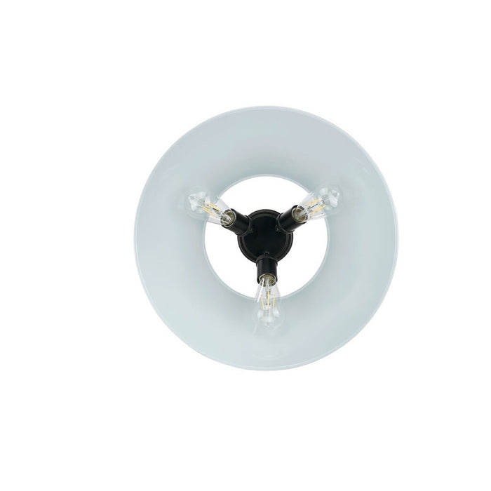 Golden Orwell 3-Light Flush Mount, Matte Black/Dusky Blue