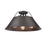 Golden Orwell 3-Light Flush Mount, Matte Black/Rubbed Bronze - 3306-3FMBLK-RBZ