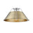 Golden Lighting Orwell 3-Light Flush Mount, Chrome/Aged Brass - 3306-3FMCH-AB