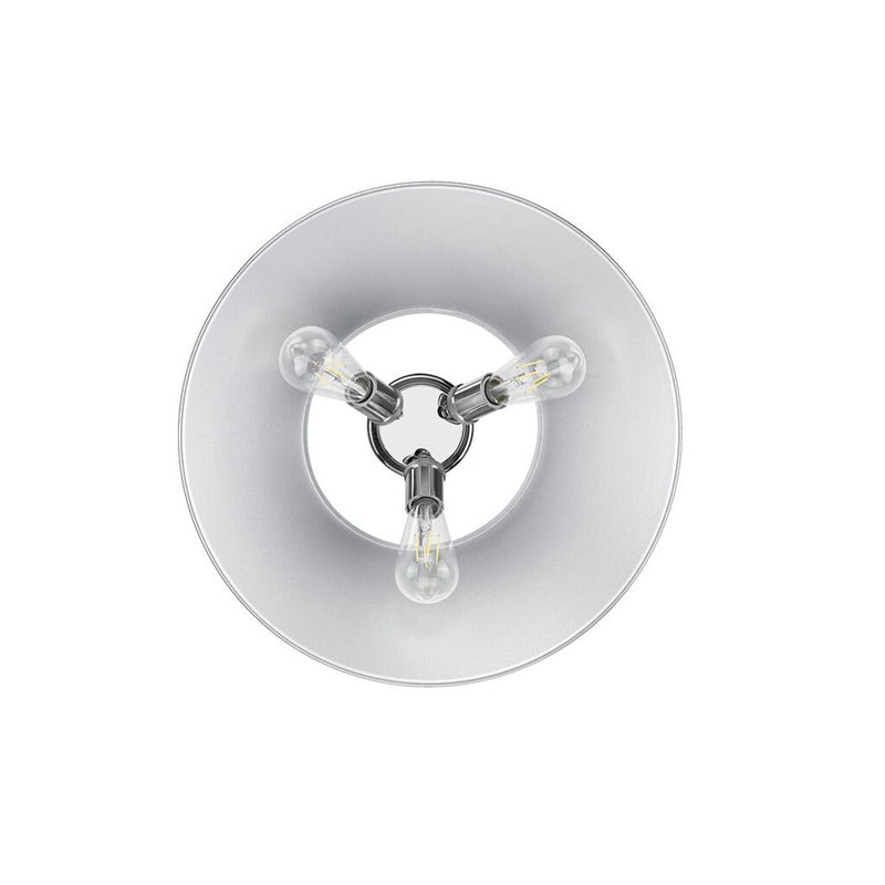 Golden Lighting Orwell 3-Light Flush Mount, Chrome/Chrome