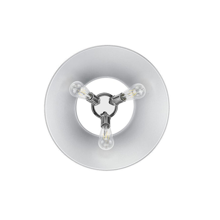 Golden Lighting Orwell 3-Light Flush Mount, Chrome/Chrome