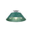 Golden Lighting Orwell 3-Light Flush Mount, Chrome/Pine Green