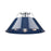 Golden Lighting Orwell 3-Light Flush Mount, Chrome/Matte Navy - 3306-3FMCH-NVY