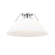 Golden Lighting Orwell 3-Light Flush Mount, Chrome/Opal Glass - 3306-3FMCH-OP