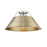 Golden Lighting Orwell 3-Light Flush Mount, Pewter/Aged Brass - 3306-3FMPW-AB