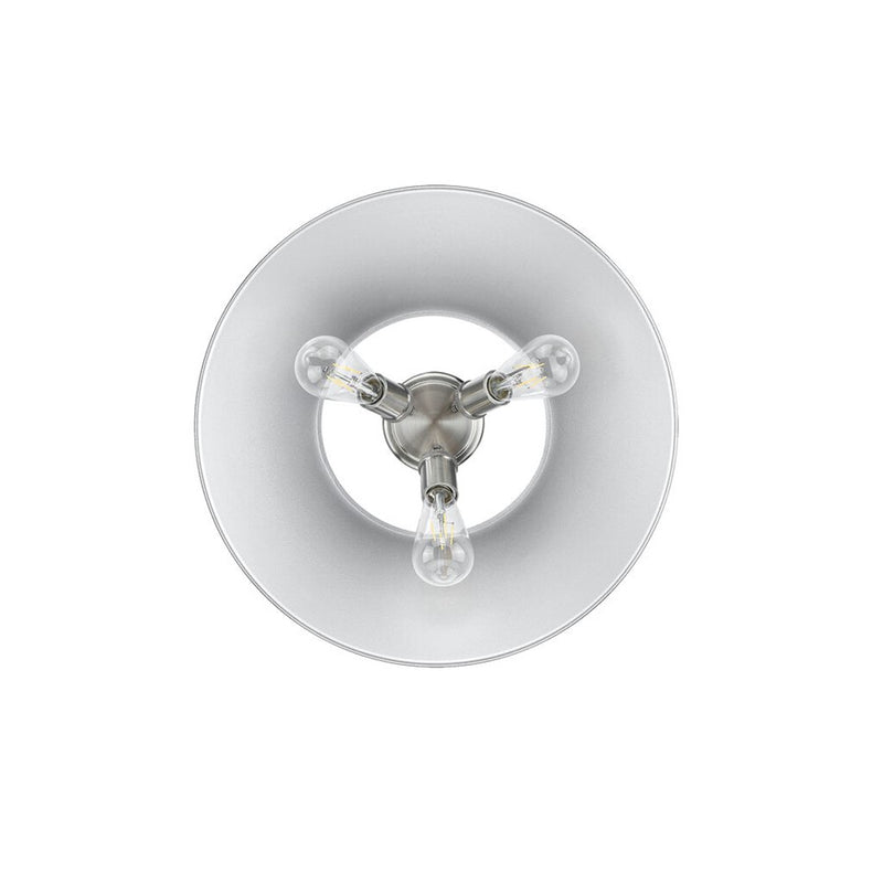 Golden Lighting Orwell 3-Light Flush Mount, Pewter/Chrome