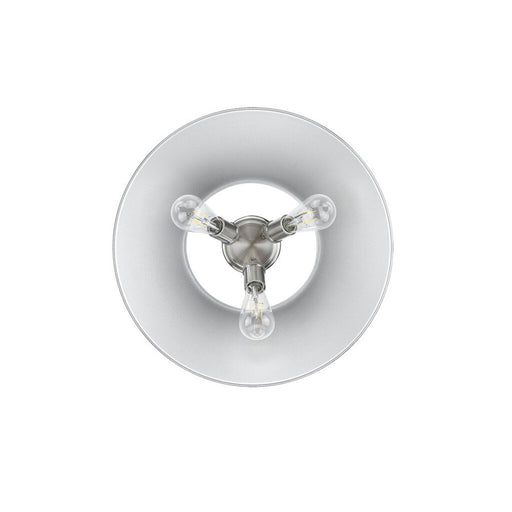 Golden Lighting Orwell 3-Light Flush Mount, Pewter/Chrome