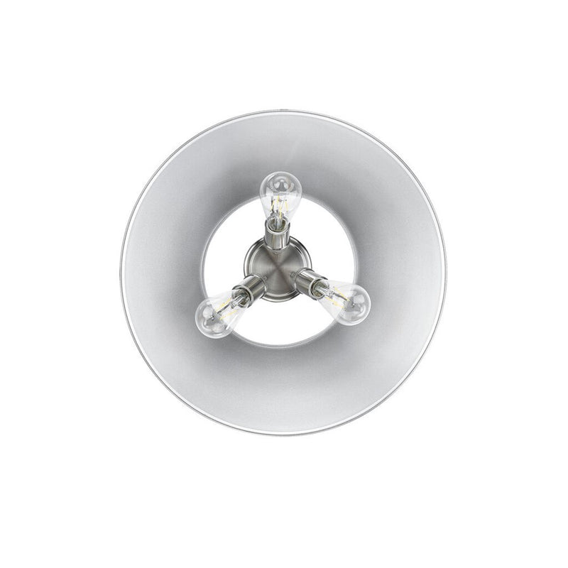 Golden Lighting Orwell 3-Light Flush Mount, Pewter/Pewter