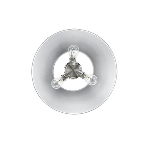 Golden Lighting Orwell 3-Light Flush Mount, Pewter/Pewter