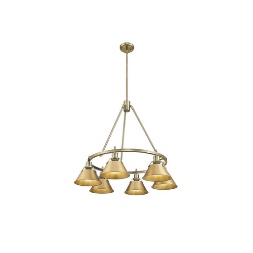 Golden Orwell 6-Light Chandelier, Aged Brass/Champagne Bronze - 3306-6AB-BCB