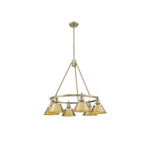 Golden Orwell 6-Light Chandelier, Aged Brass/Champagne Bronze