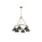 Golden Lighting Orwell 6-Light Chandelier, Aged Brass/Matte Black - 3306-6AB-BLK