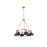 Golden Lighting Orwell 6-Light Chandelier, Aged Brass/Matte Black