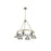 Golden Lighting Orwell 6-Light Chandelier, Aged Brass/Chrome - 3306-6AB-CH