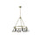 Golden Lighting Orwell 6-Light Chandelier, Aged Brass/Chrome