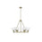 Golden Lighting Orwell 6-Light Chandelier, Aged Brass/Clear Glass
