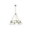 Golden Lighting Orwell 6-Light Chandelier, Aged Brass/Clear Glass