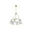 Golden Lighting Orwell 6-Light Chandelier, Aged Brass/Dusky Blue - 3306-6AB-DB