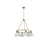 Golden Lighting Orwell 6-Light Chandelier, Aged Brass/Dusky Blue