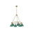 Golden Lighting Orwell 6-Light Chandelier, Aged Brass/Pine Green - 3306-6AB-GN