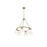 Golden Lighting Orwell 6-Light Chandelier, Aged Brass/Opal Glass - 3306-6AB-OP