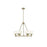 Golden Lighting Orwell 6-Light Chandelier, Aged Brass/Opal Glass