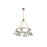 Golden Lighting Orwell 6-Light Chandelier, Aged Brass/Pewter - 3306-6AB-PW