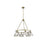 Golden Lighting Orwell 6-Light Chandelier, Aged Brass/Pewter