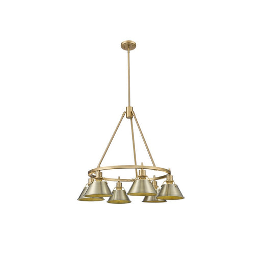 Golden Orwell 6-Light Chandelier, Champagne Bronze/Aged Brass