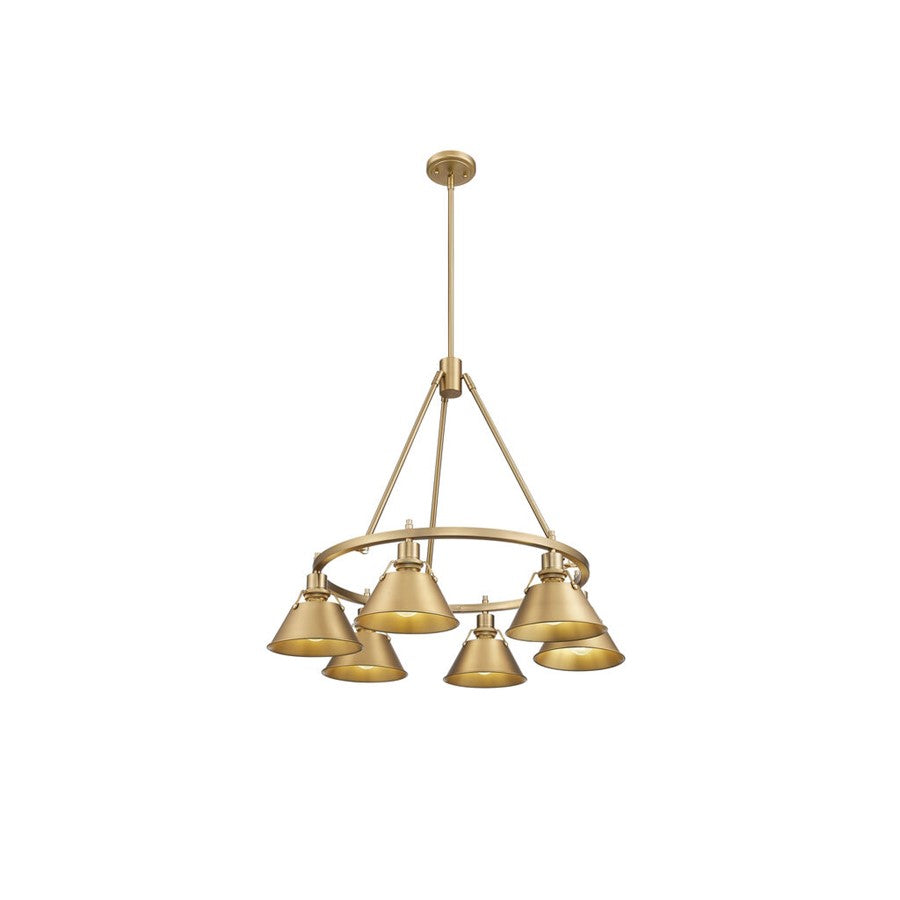 Golden Lighting Orwell 6-Lt Chandelier, Brushed Champagne Bronze - 3306-6BCB-BCB