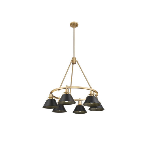 Golden Orwell 6-Light Chandelier, Champagne Bronze/Matte Black - 3306-6BCB-BLK