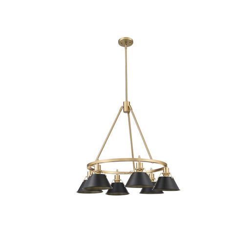 Golden Orwell 6-Light Chandelier, Champagne Bronze/Matte Black