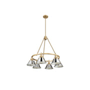 Golden Orwell 6-Light Chandelier, Brushed Champagne Bronze/Chrome - 3306-6BCB-CH