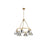 Golden Orwell 6-Light Chandelier, Brushed Champagne Bronze/Chrome - 3306-6BCB-CH