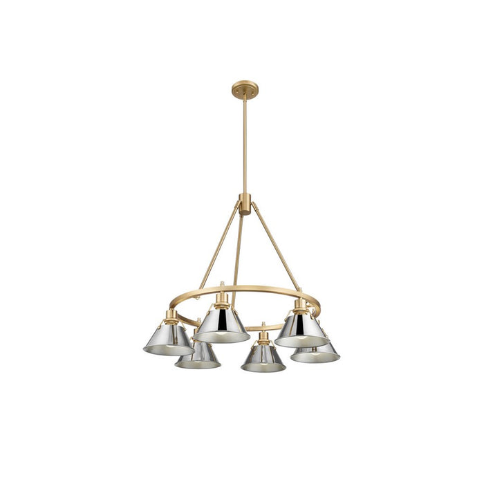 Golden Orwell 6-Light Chandelier, Brushed Champagne Bronze/Chrome - 3306-6BCB-CH