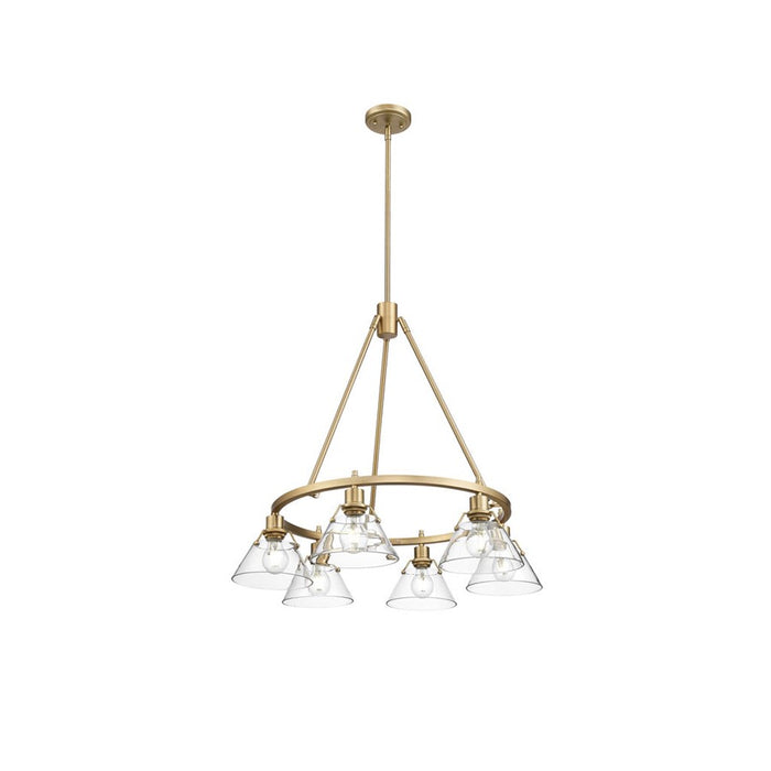 Golden Orwell 6-Light Chandelier, Champagne Bronze/Clear Glass - 3306-6BCB-CLR