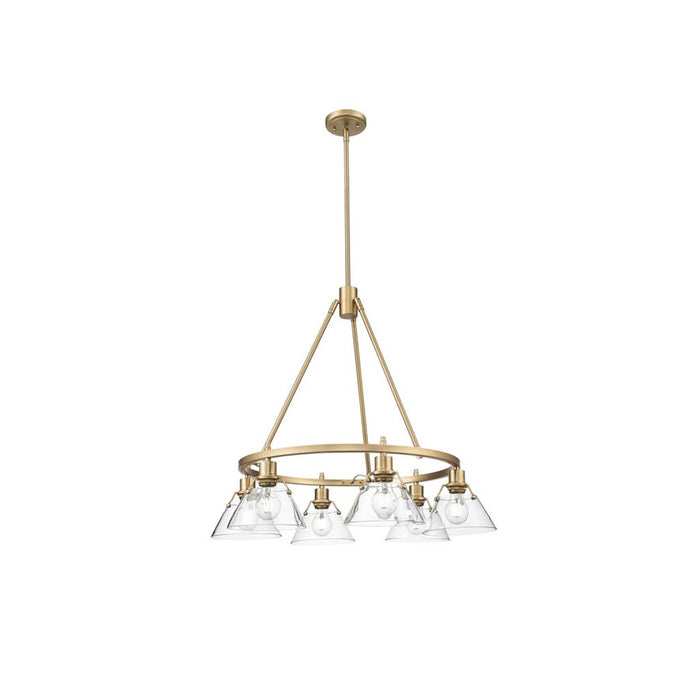 Golden Orwell 6-Light Chandelier, Champagne Bronze/Clear Glass