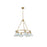 Golden Orwell 6-Light Chandelier, Champagne Bronze/Dusky Blue