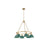 Golden Orwell 6-Light Chandelier, Champagne Bronze/Pine Green - 3306-6BCB-GN