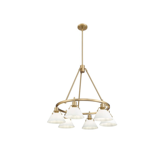 Golden Orwell 6-Light Chandelier, Champagne Bronze/Opal Glass - 3306-6BCB-OP